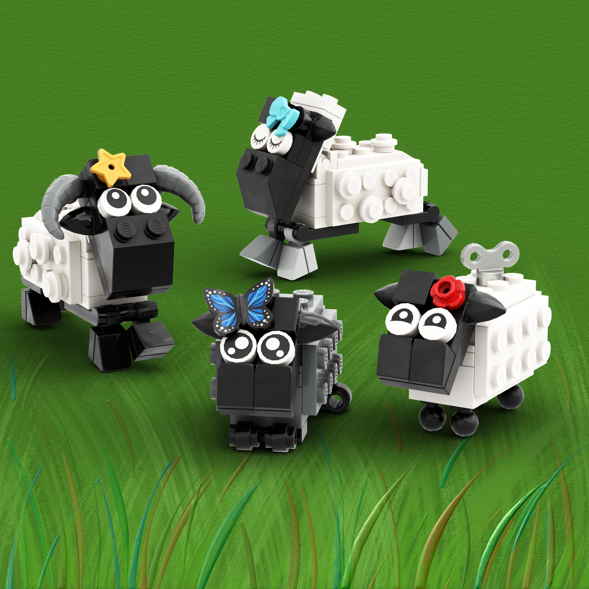 Articulated Sheep Family